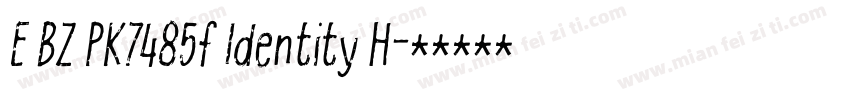 E BZ PK7485f Identity H字体转换